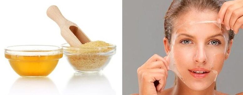 Masque à la gélatine pour les rides.